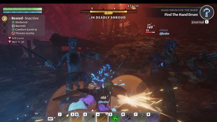 Packe Antidote und warme Ausrüstung, um im giftigen Shroud in Enshrouded Thralls of Twilight zu überleben.