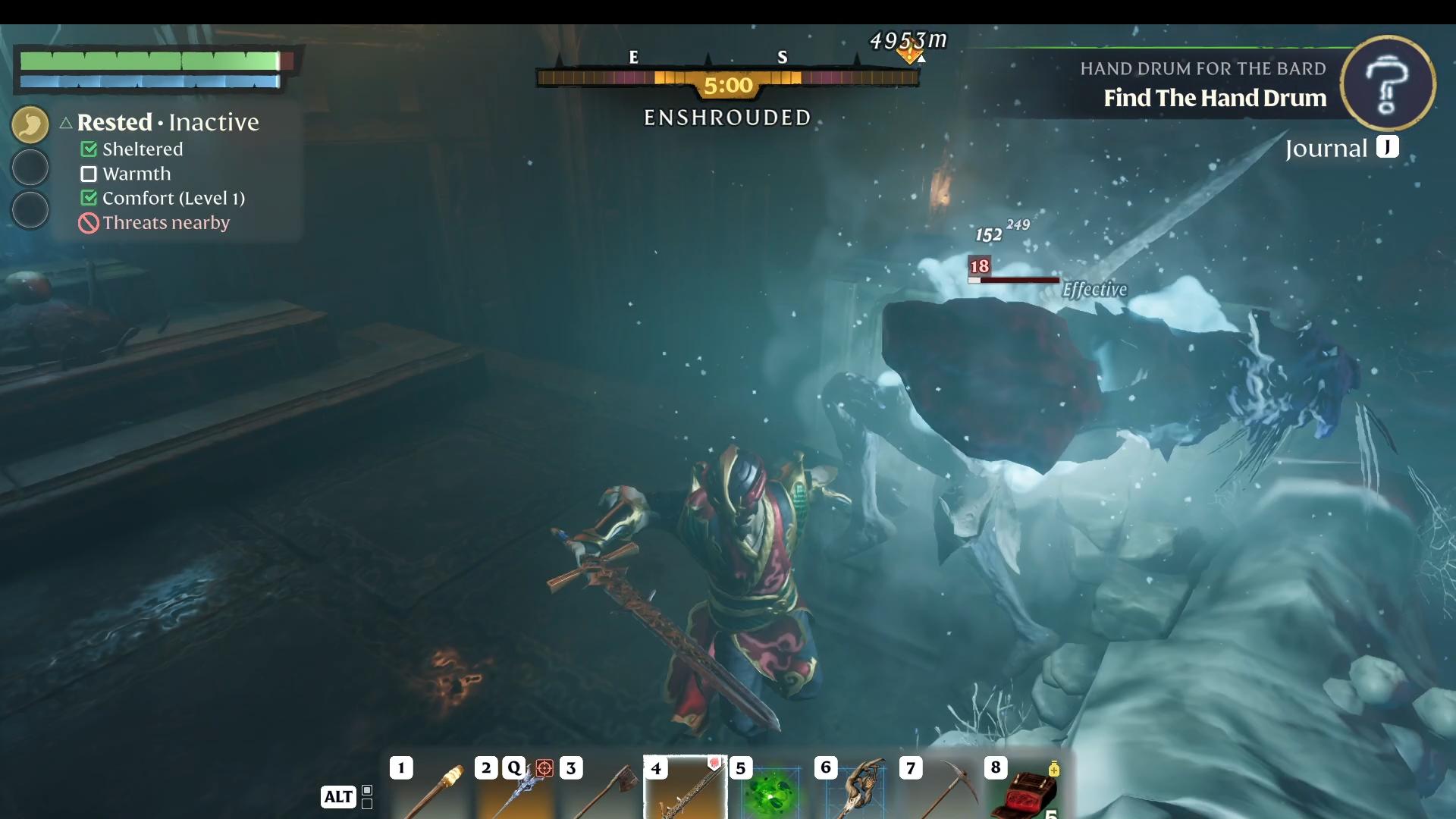 Cząsteczki Całunu Farmy w Enshrouded Thralls of Twilight Update.