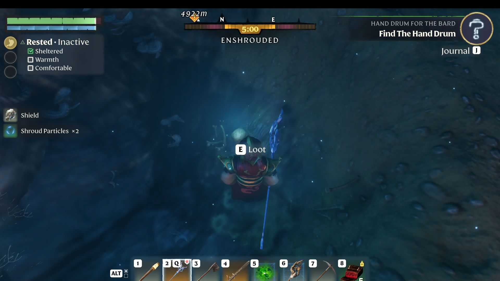 Znajdź punkty cząsteczkowe Całunu w Enshrouded Thralls of Twilight Update.