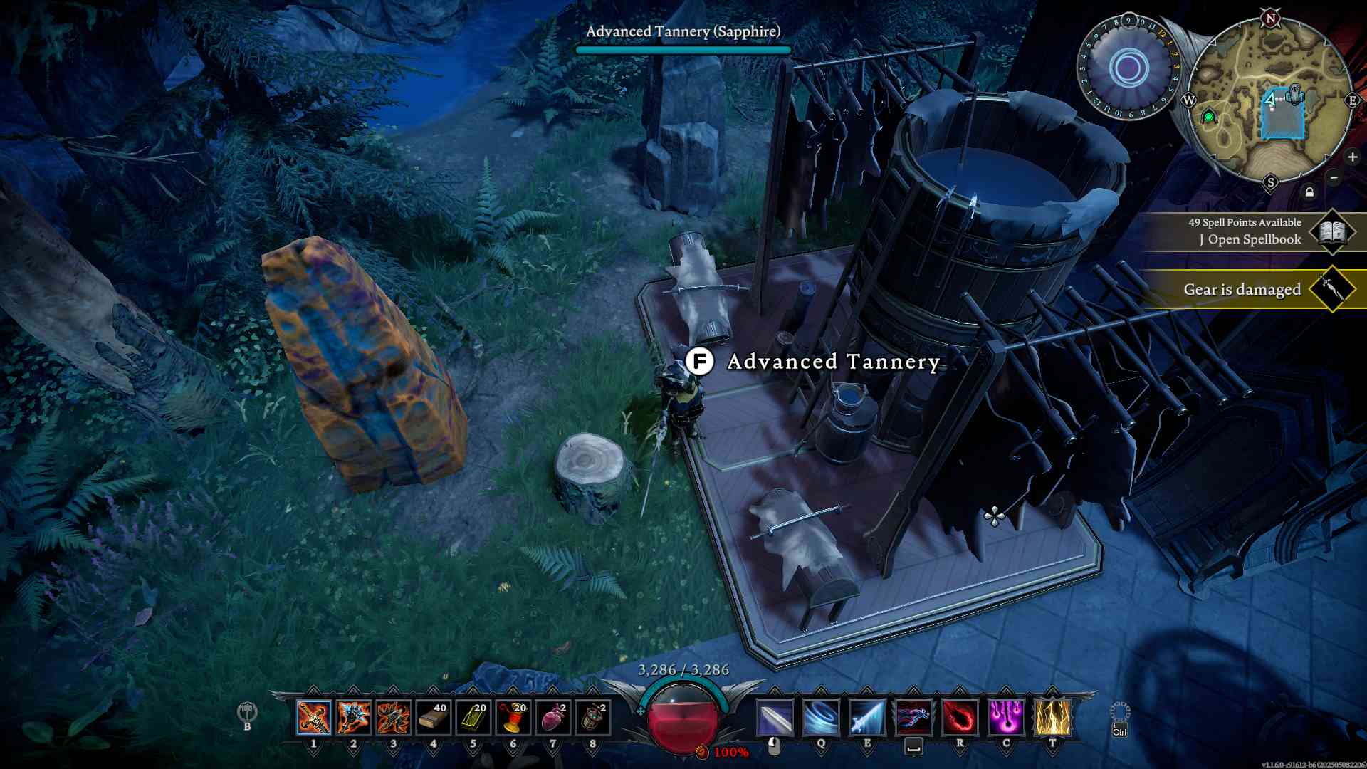 Nakarm Skórę Nietoperza do Zaawansowanej Garbarni w V Rising Oakveil Update.
