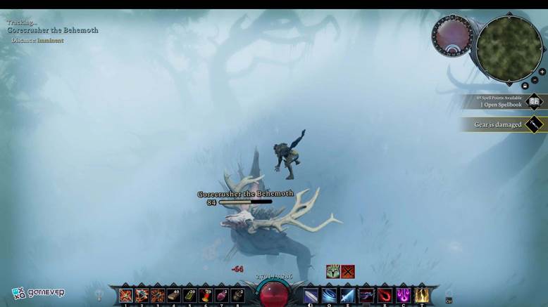 Atraviésalo durante el combo de tres golpes cuando brille en azul en la actualización Oakveil de V Rising.