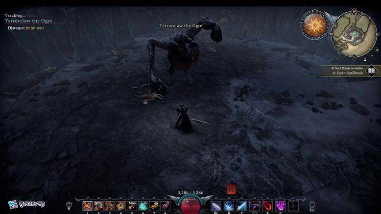 Escabúllete junto a Frostmaw para acercarte a la guarida de Terrorclaw en la actualización Oakveil de V Rising.