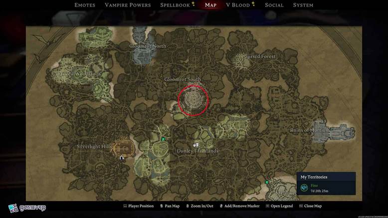 Llega al área Gloomrot Sur para enfrentar a Lord Styx en la actualización Oakveil de V Rising.