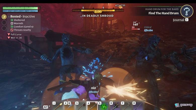 Empaca antídotos y equipo cálido para sobrevivir al tóxico Velo en Enshrouded: Thralls of Twilight.