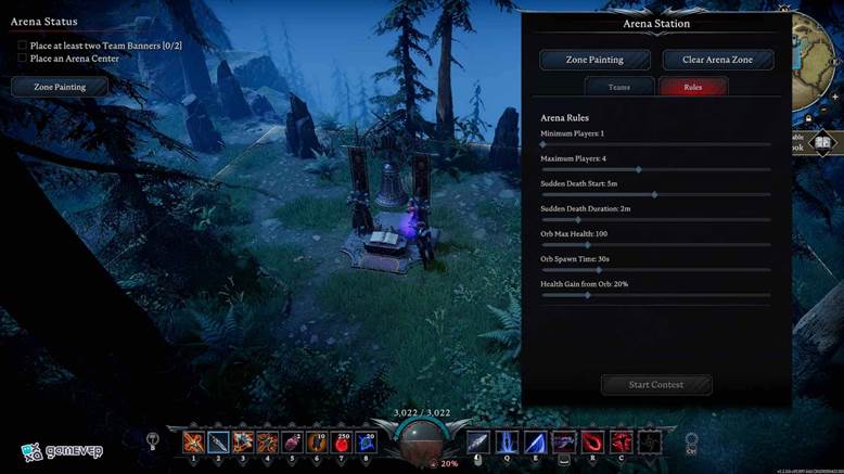 Configura equipos, reglas e inicia el combate.