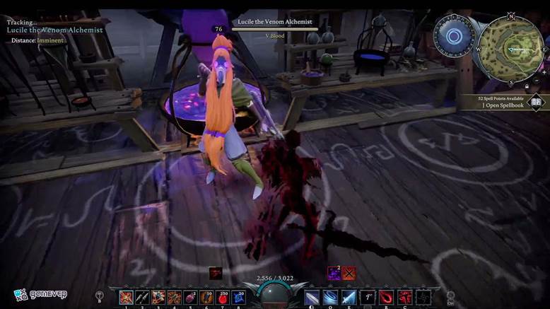 Encuentra a Lucile en el Puesto de Mezclas de Veneno en la actualización Oakveil de V Rising.