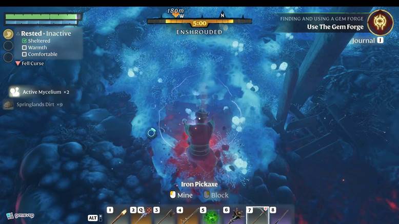 Encuentra parches de micelio activo en Enshrouded Thralls of Twilight Update.