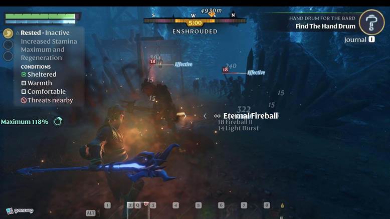 Bloquea y explota con la Gema de Compostura Fría en Enshrouded Thralls of Twilight Update.