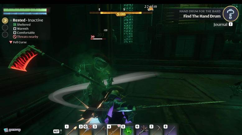 Rompe la guardia con la Gema de Arrollamiento en Enshrouded Thralls of Twilight Update.