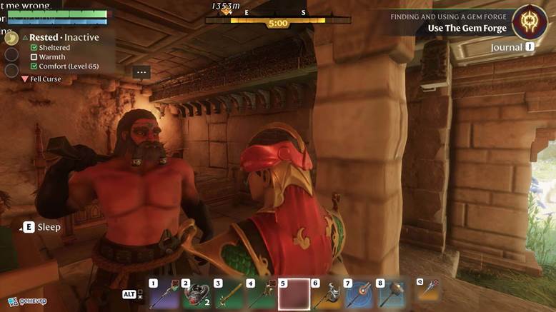 Desbloquea la creación de runas en el herrero en Enshrouded Thralls of Twilight Update.