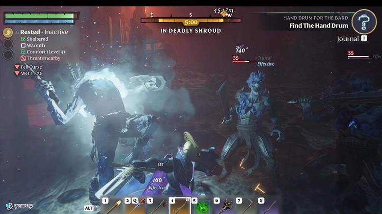 Desciende al pozo de elixir del noreste en Enshrouded Thralls of Twilight Update.