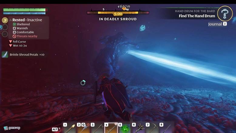 Esquiva el rayo de Shroud en Enshrouded Thralls of Twilight Update.