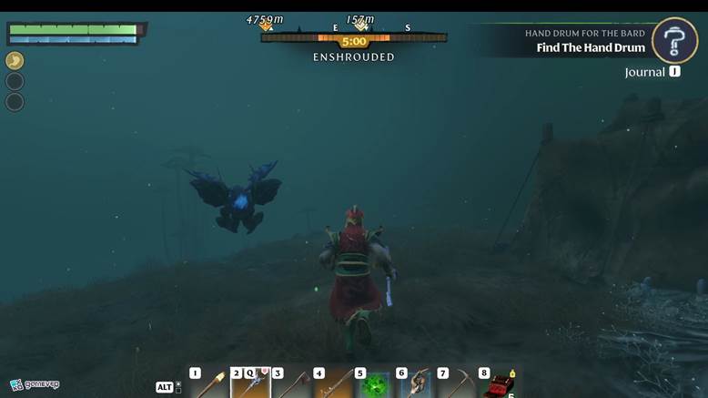 Recolecta caparazón de criatura en Enshrouded: Thralls of Twilight.