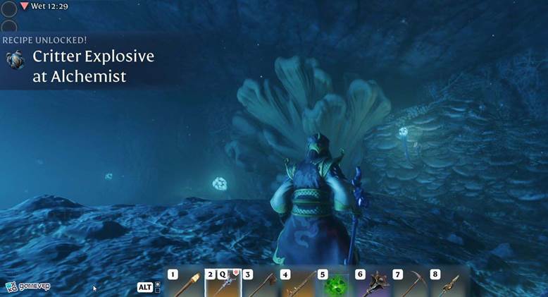 Caza a los critters voladores en Enshrouded: Thralls of Twilight.