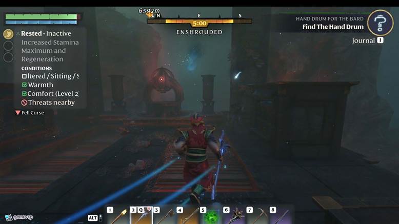 Visita la forja de gemas en Enshrouded: Thralls of Twilight Update.