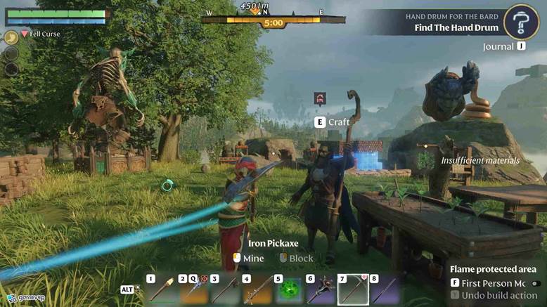 Desbloquea gemas de armas en Enshrouded: Thralls of Twilight Update.