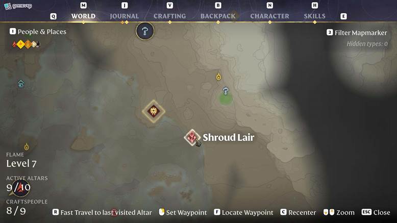Farmea guaridas del Velo en Enshrouded: Thralls of Twilight Update.