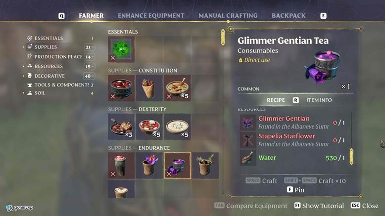 Preserva los pétalos durante el regreso en Enshrouded Thralls of Twilight Update.