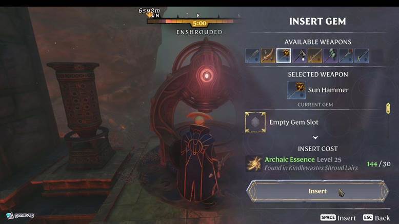 Forja en la Forja de Gemas en Enshrouded Thralls of Twilight Update.