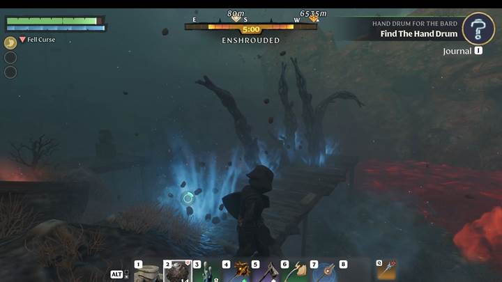 Kämpfe gegen wilde Miasma-Kleber in Enshrouded Thralls der Dämmerung.