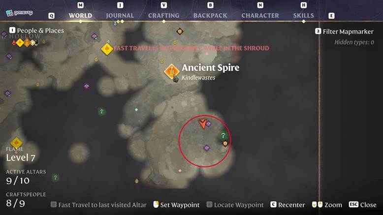 ¡Farmea la Gema de Luz Enfocada en el bioma Kindlewastes en Enshrouded: Thralls of Twilight Update!