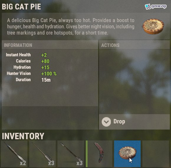 Come pastel de gran felino para revelar senderos de animales y síguelos con visión de Cazador