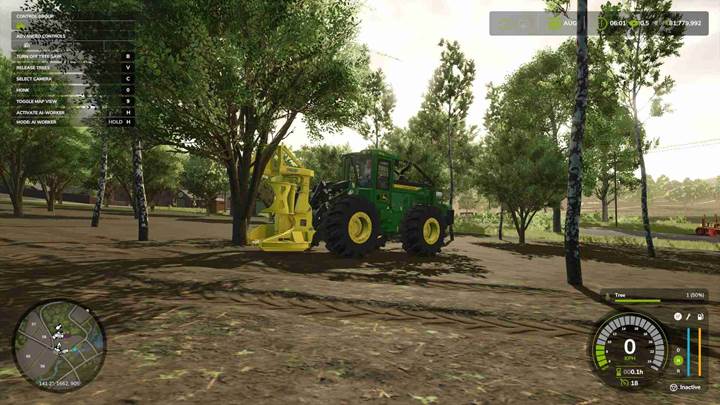 Pokrój drzewo na łatwe do opanowania sekcje do transportu w Farming Simulator 25