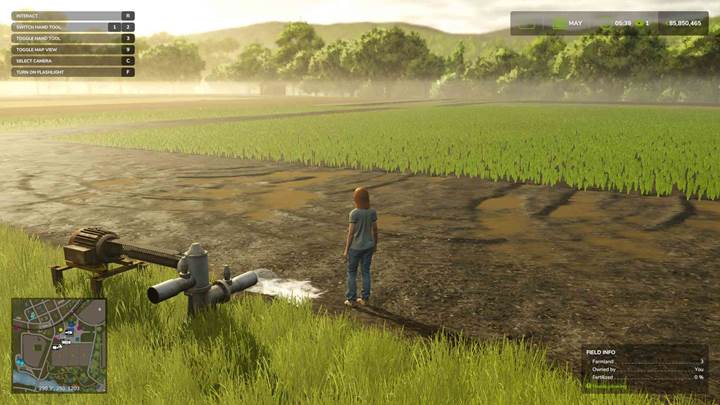 Zarządzaj dziennym poziomem wody w Farming Simulator 25