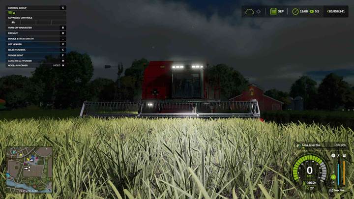 Zbierz ryż za pomocą hedera do zboża w Farming Simulator 25