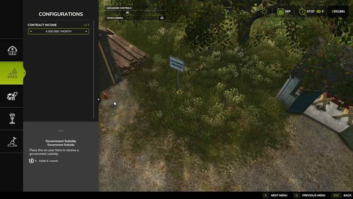 Ustaw dochód z dotacji od 4 000 do 4 000 000 USD w Farming Simulator 25
