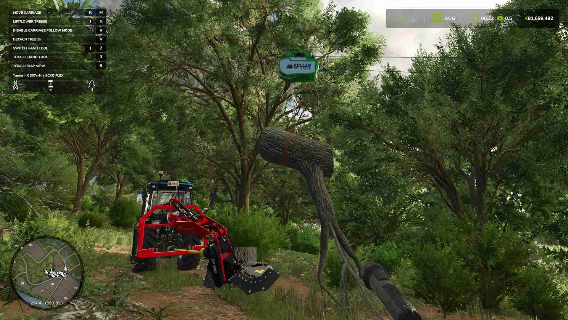 Podnieś kłody wysoko, aby zapewnić płynny transport w Farming Simulator 25