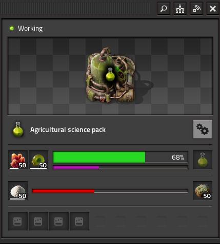 Nieprzerwanie produkuj pakiety nauk rolniczych w Factorio Space Age