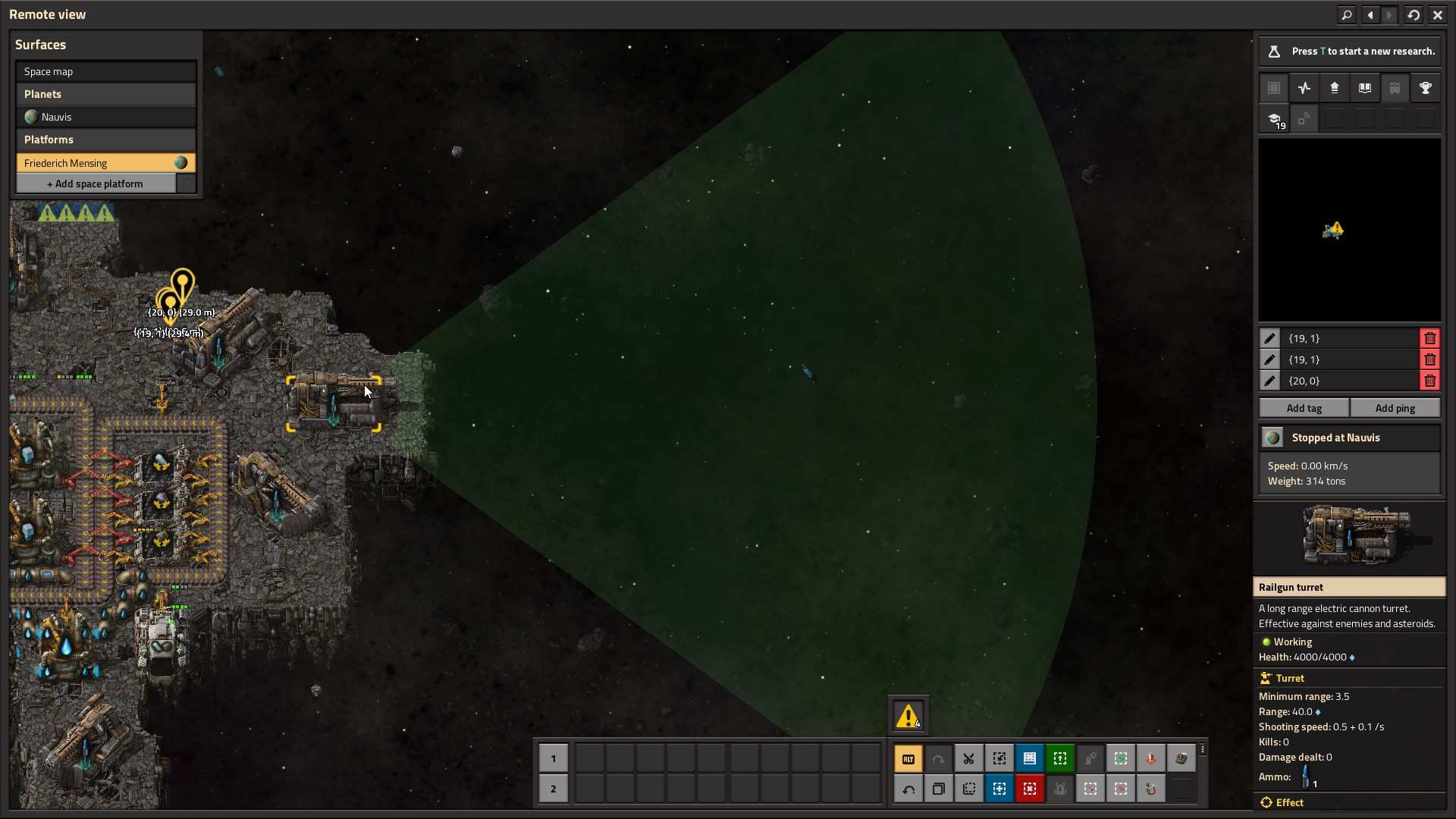 Przygotuj obronę wieżyczek w Factorio Space Age