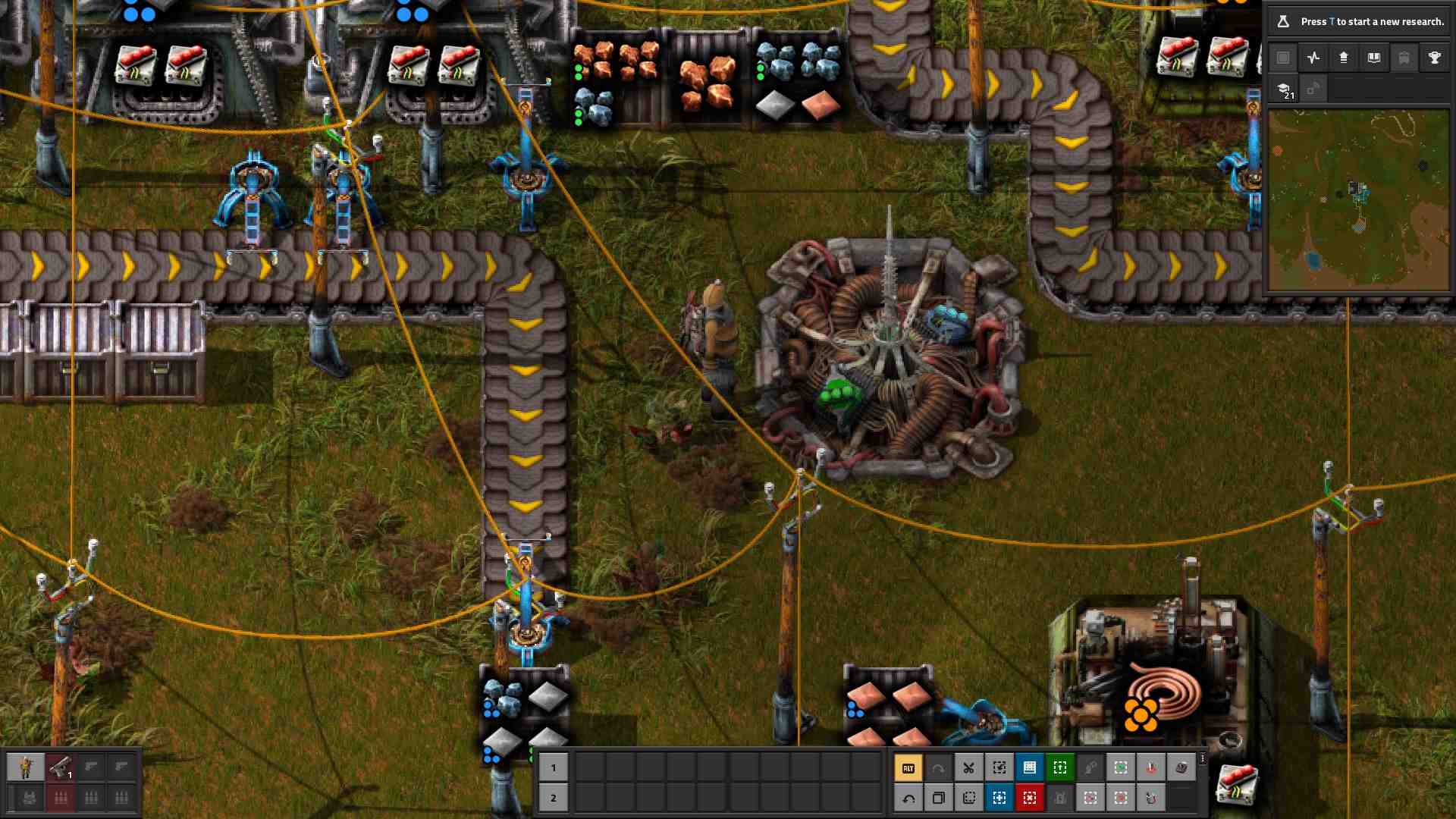 Wyposaż beacony w moduły prędkości w Factorio Space Age