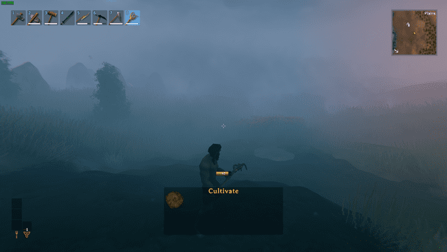 Zbuduj kultywator w Valheim.