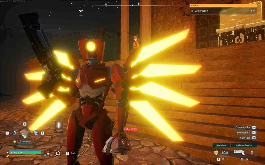 The Arena Merchant outside the arena entrance in Palworld.