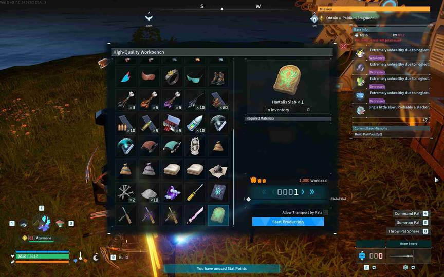 A Summoning Altar placed inside a player base in Palworld.