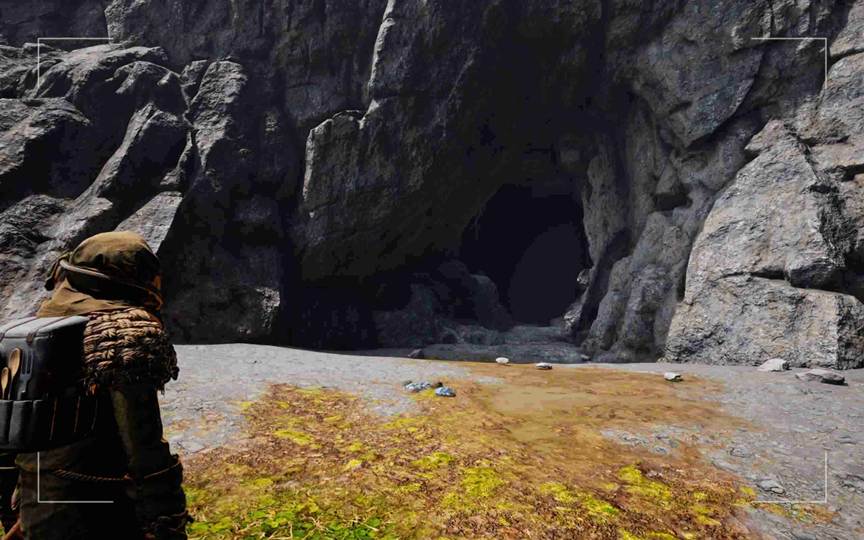 A character stands at a cave entrance testing spider spawns after reconfiguring the world in Icarus.
