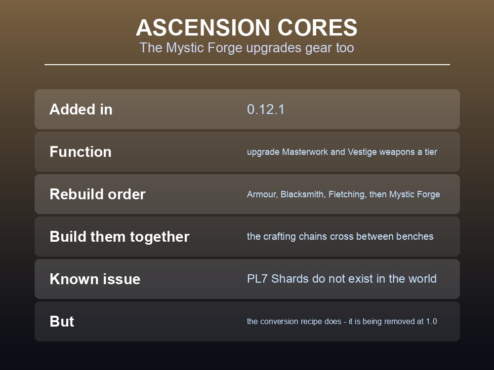 Card giving practical advice on rebuilding a Dragonwilds crafting area.