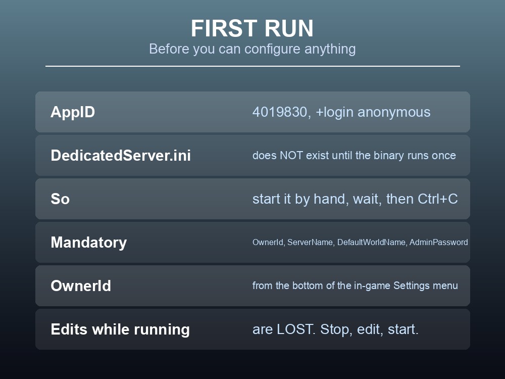Card showing the SteamCMD install commands for a Dragonwilds Linux server.