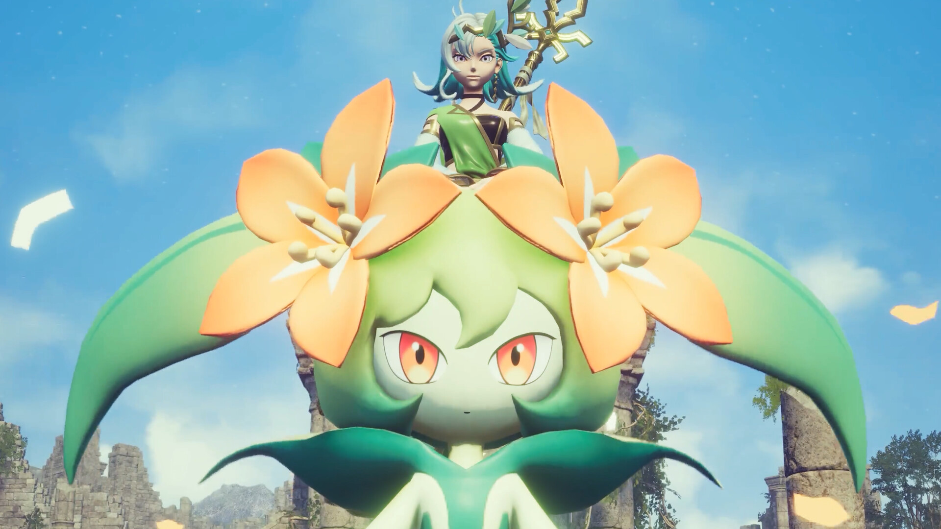 A boss Pal guarding the World Tree in the Palworld 1.0 update