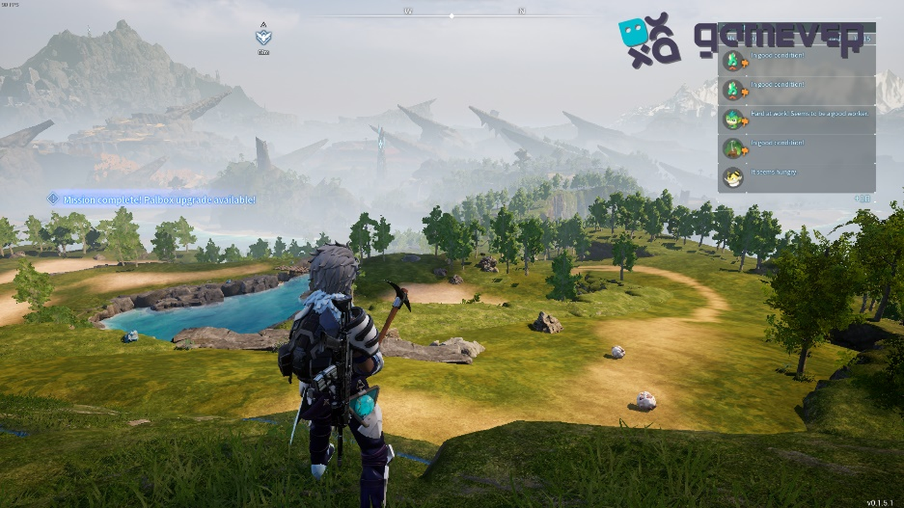 Overlooking a base on a Palworld dedicated server