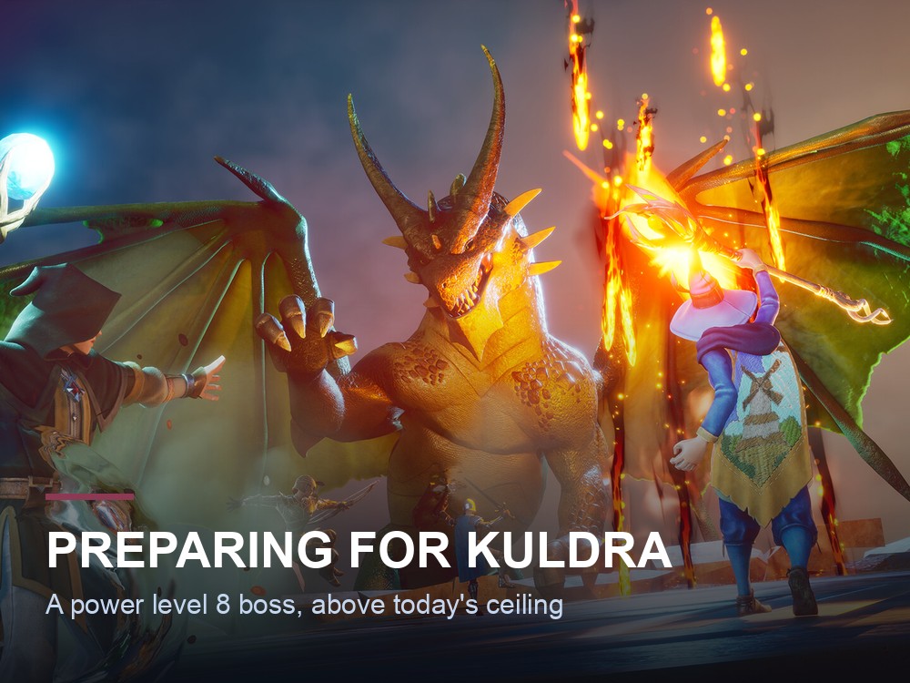 A mage and warriors facing dragons in Dragonwilds.