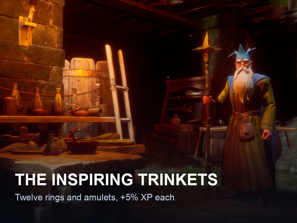 A merchant's workshop interior in Dragonwilds.