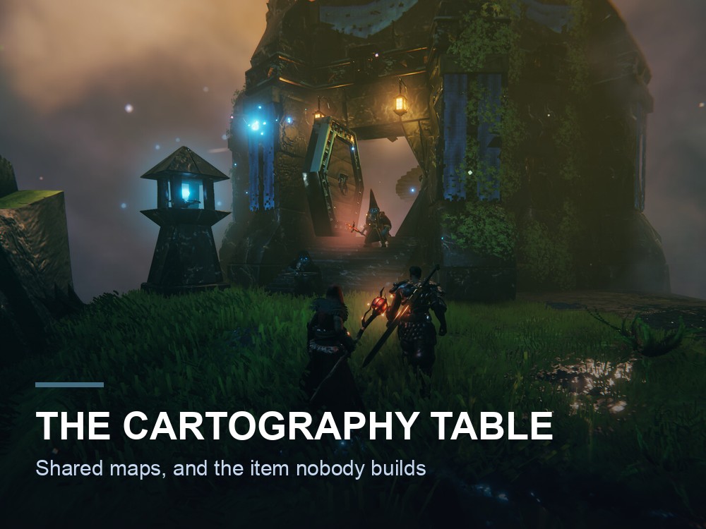 A Valheim base interior with a table.