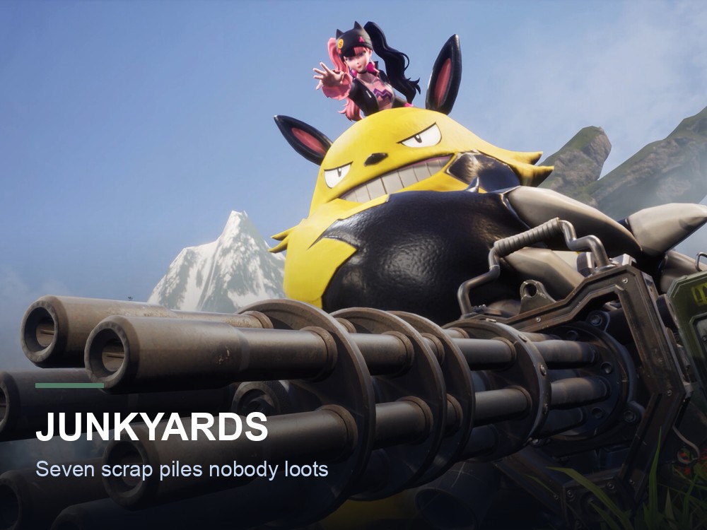 A scrap pile in Palworld.