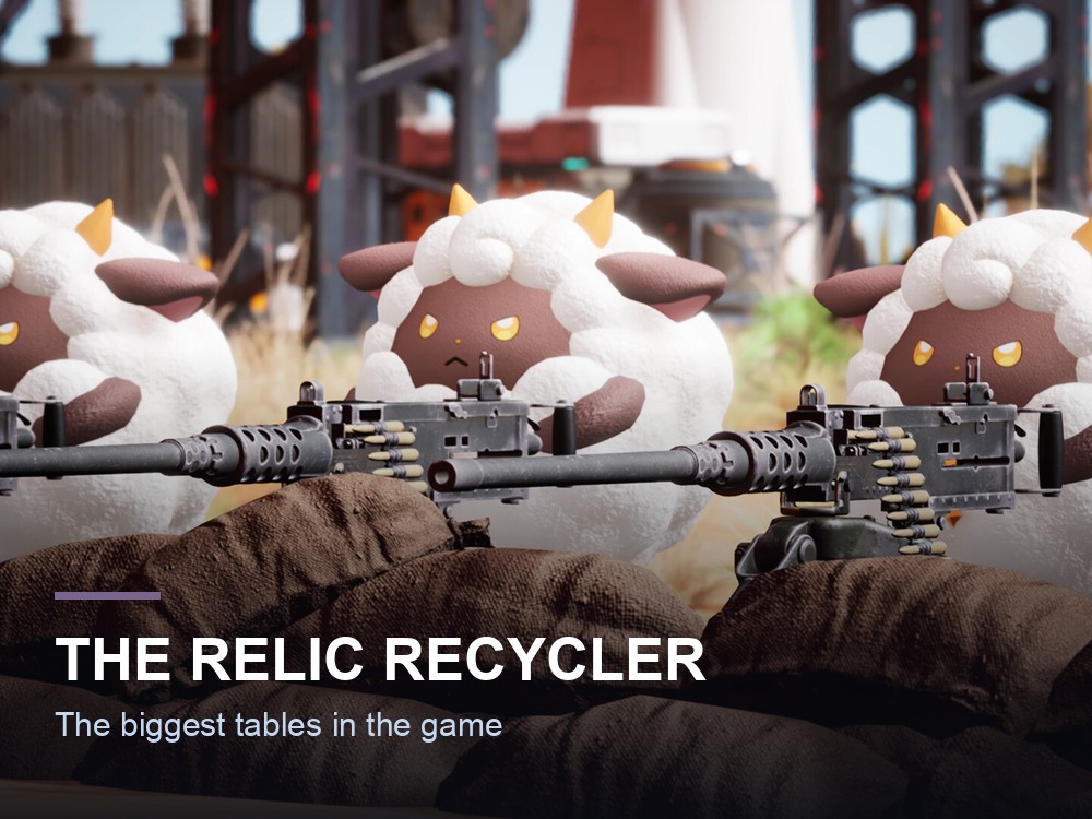 The Ancient Relic Recycler in a Palworld base.