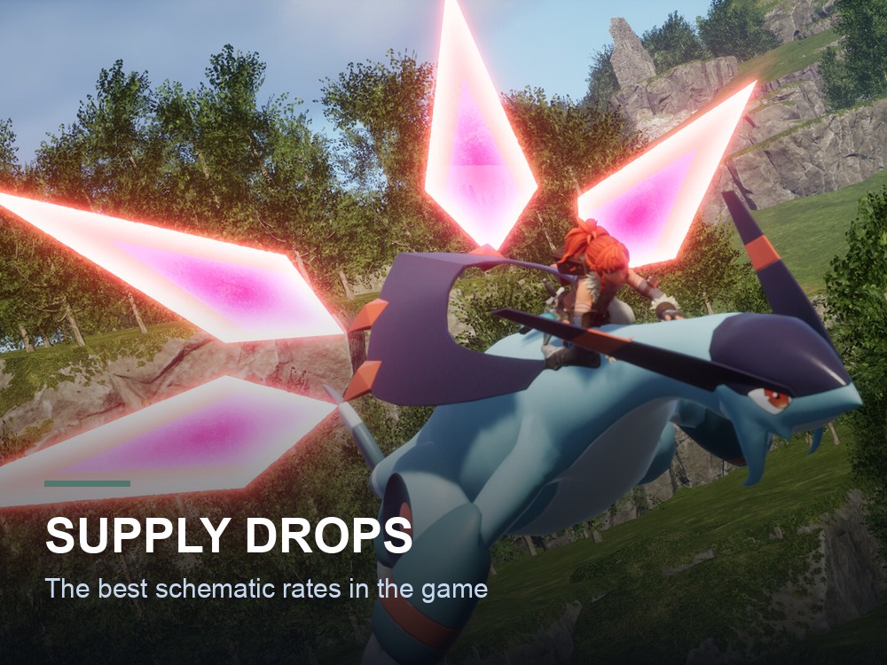 A supply drop crate in Palworld.