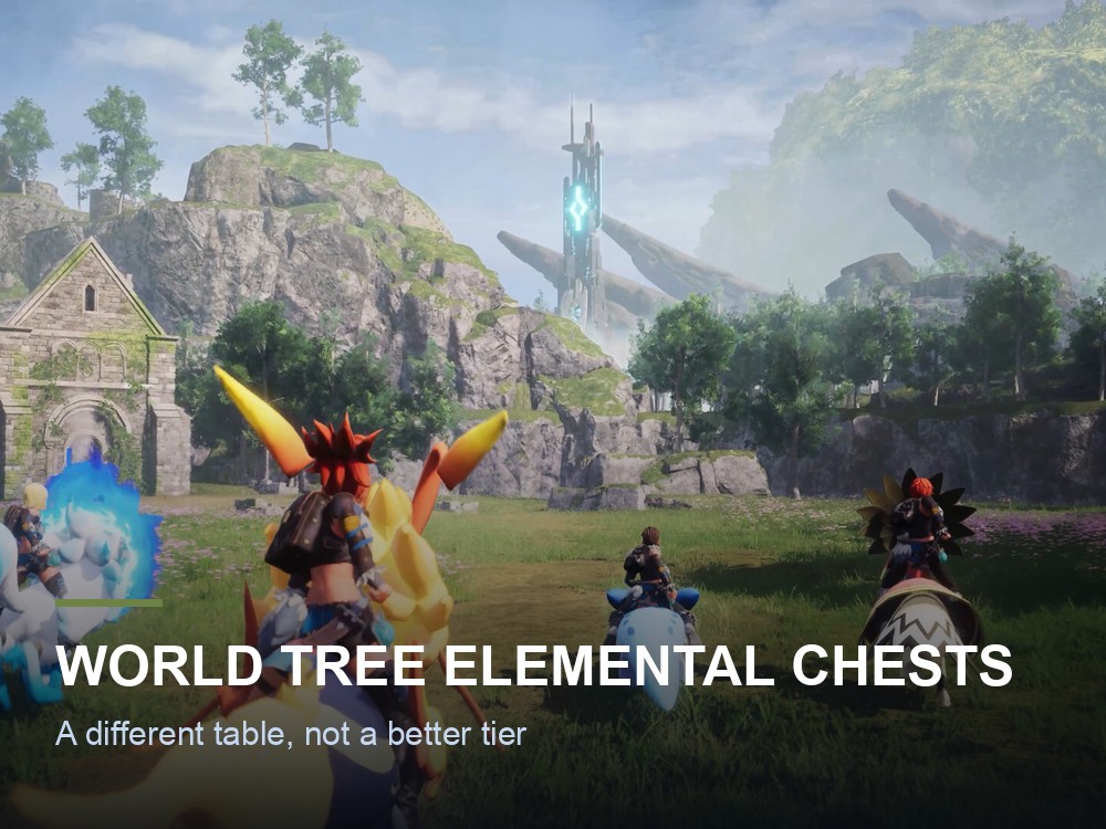 An elemental chest at the World Tree.