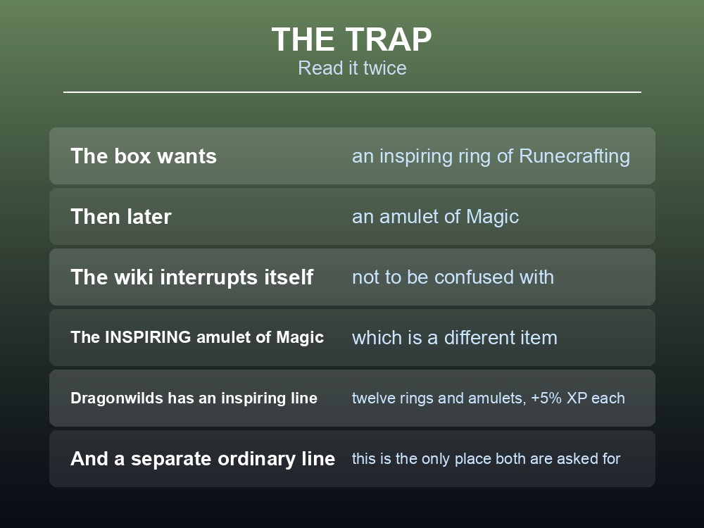 Card listing A Melody Remembered's requirements and reward.